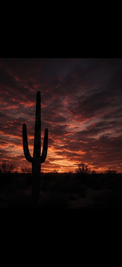 Dark Country — Saguaro Sunset